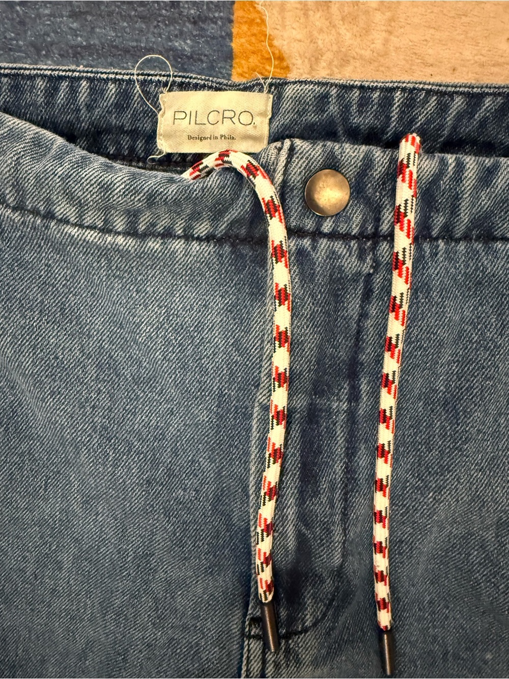 Pilcro Mid-Blue Wide Leg Jeans - Picture 3 of 8